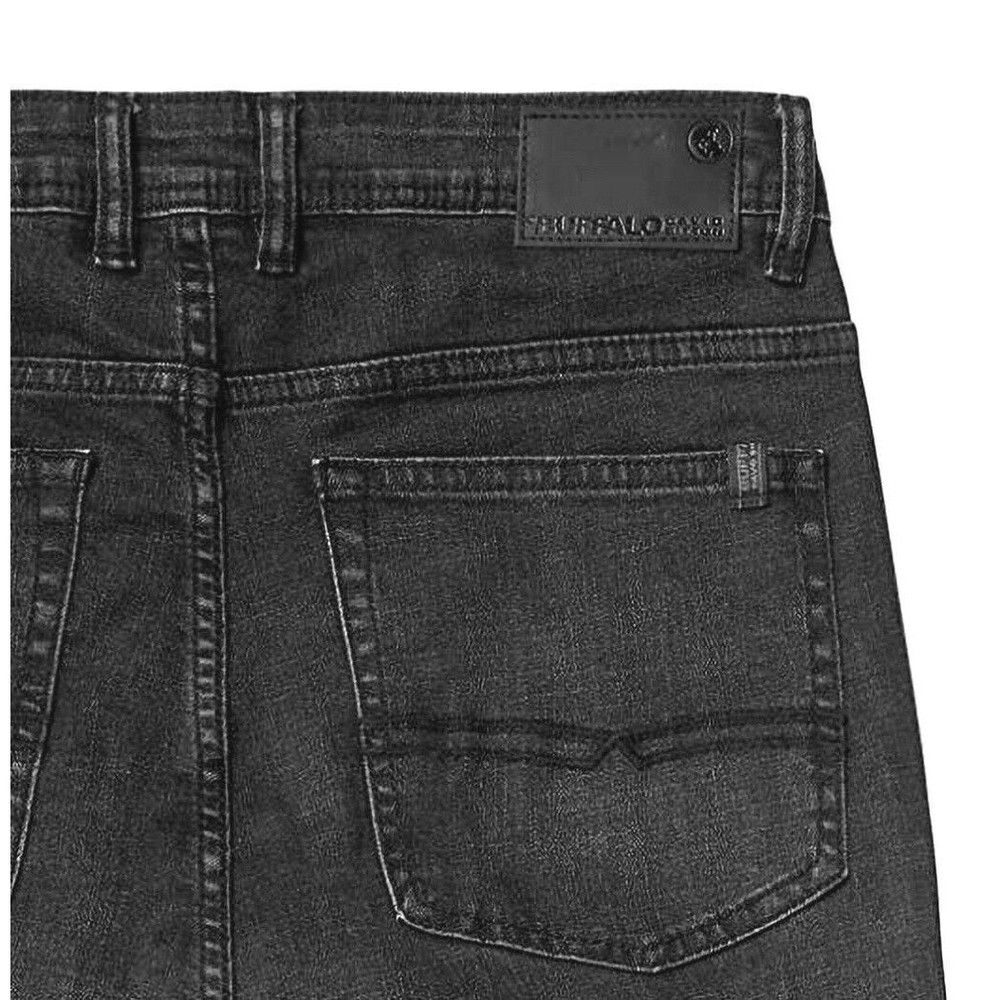 Buffalo David Bitton Men's 38x30 Straight Stretch Jackson 5-pocket Jeans Black - Picture 5 of 12